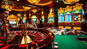 The thrilling atmosphere of the 88i game with a roulette wheel and vibrant casino elements.