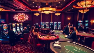 Experience thrilling gameplay at TG777 Casino with vibrant tables and excited players.