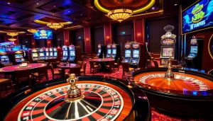 Haywin casino's vibrant roulette table setup showcases thrilling gambling action.