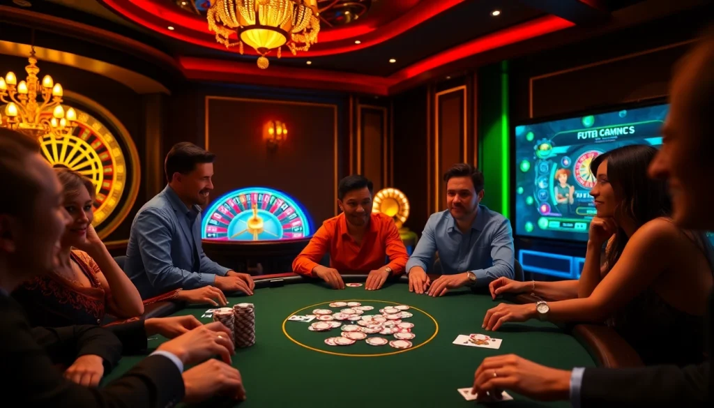 Experience the thrill of the k9k9 game at a luxurious casino table, filled with excitement.