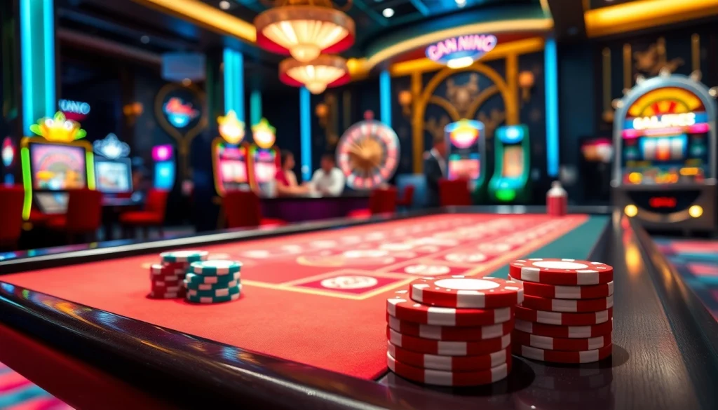 Players engaging with exciting game bài 88BET in a luxurious casino atmosphere.