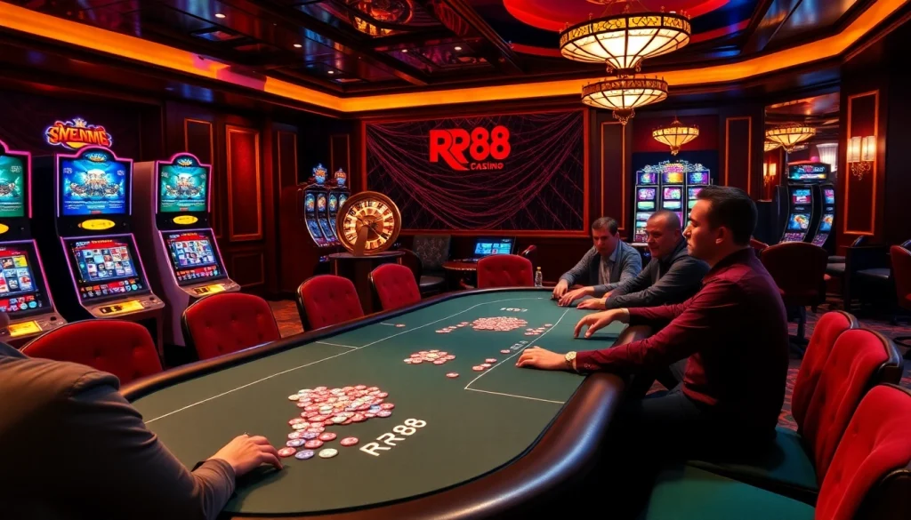 Experience high-stakes excitement at the RR88 casino with vibrant tables and thrilling games.