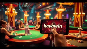 Experience the excitement of betting with the app haywin in a luxurious casino setting.