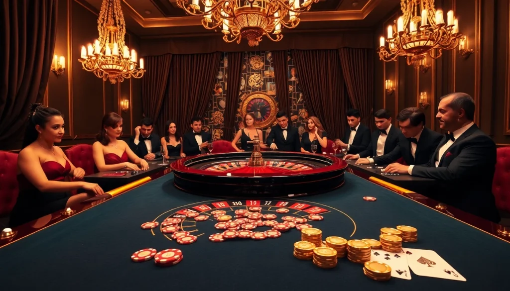 Experience the excitement of high-stakes gaming with https://tr88vip.co.com/ as players engage at a luxurious roulette table.