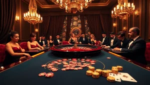 Experience the excitement of high-stakes gaming with https://tr88vip.co.com/ as players engage at a luxurious roulette table.