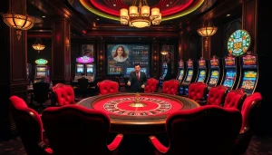 Experience the thrill of gambling at KP 88 casino with vibrant tables and engaging dealers.