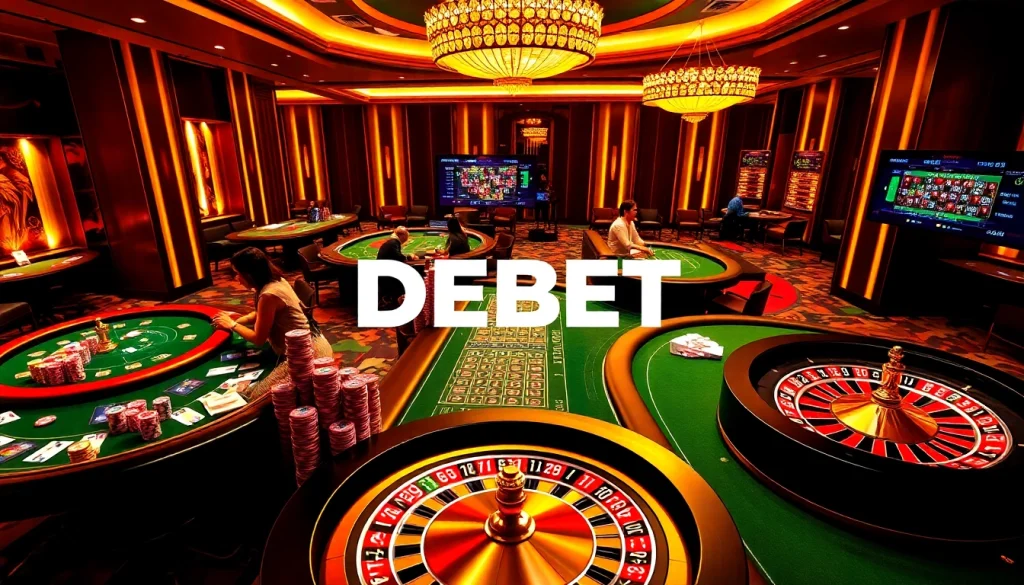 Engage in thrilling gameplay at https://debet.hot/ with vibrant casino tables and exciting betting options.