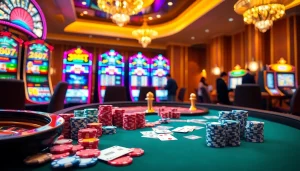 Experience the thrill of victory at 388bet with vibrant poker chips and casino excitement.