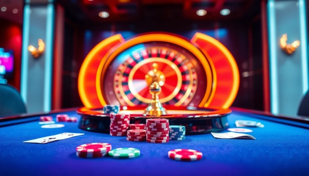 Engaging online casino setup showcasing 789win com with vibrant gaming elements.