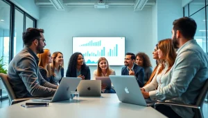 Engage with fractional CMO services team strategizing effectively in a modern office.