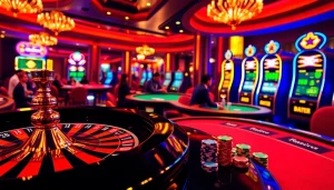 High-stakes gamblers enjoying the rr 88 experience at a luxurious casino.