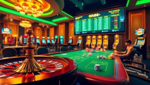 Experience the thrill of RR88 with vibrant casino tables and engaging gameplay.
