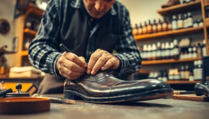 Shoe care by ScuffDoc artisan, showcasing expert craftsmanship in high-quality detail.