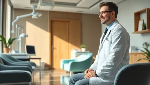 包茎手術 東京を専門とする男性の健康クリニック、専門的なカウンセリングの雰囲気を表現