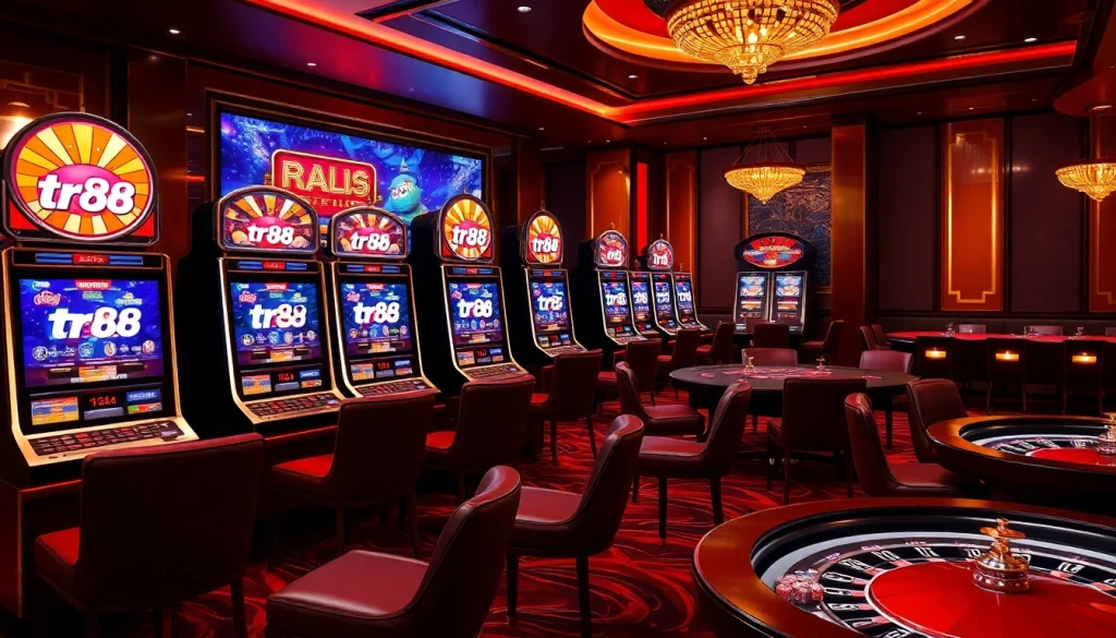 tr88 slot machines in a luxurious online casino gaming environment