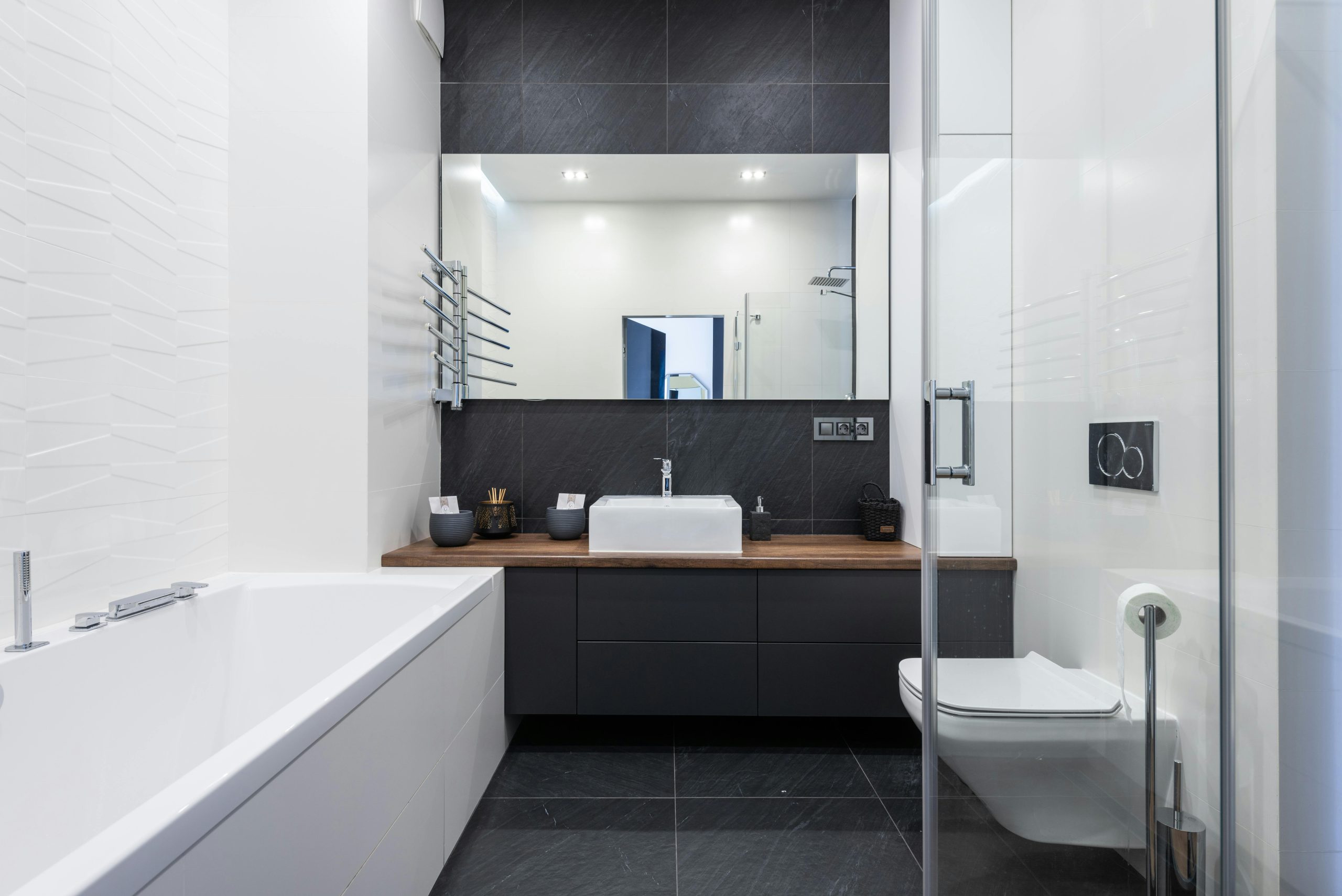How a Black Shower Door Adds Timeless Elegance