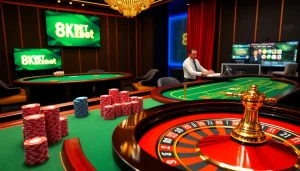 8KBET provides an immersive online gambling experience with luxury casino features and live players.