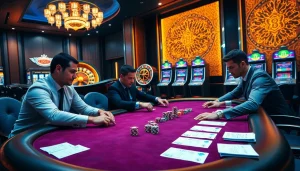 Experience high-stakes play at uu88’s luxurious casino with vibrant poker chips and roulette.