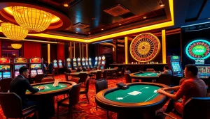 Experience the thrill of gambling at VN88 with vibrant casino tables and exciting gameplay.