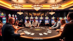 Experience the excitement of 688v at a luxury blackjack table with vibrant players and professional dealers.
