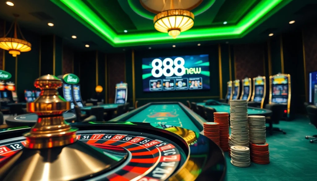 Experience thrilling gaming at 888new with vibrant casino tables and engaging online features.
