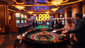 Experience the excitement of u88 at a vibrant casino with roulette and slots