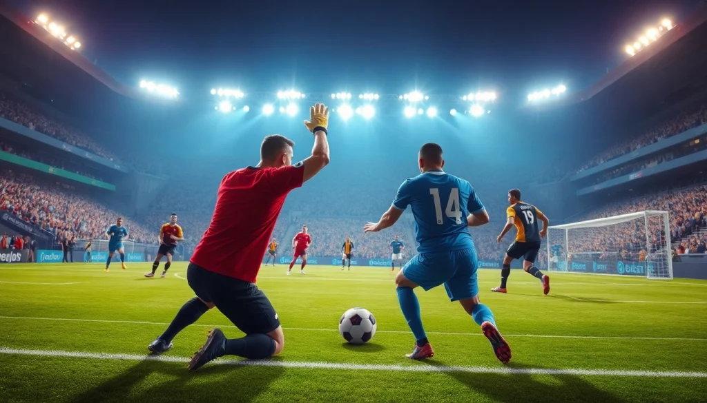 Analyze บ้านผลบอล through vibrant soccer matches featuring skilled goalkeepers.