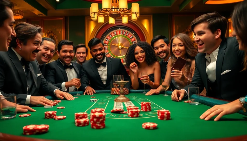 Engage with the thrilling atmosphere at BL555 casino, featuring poker chips and an illuminated roulette wheel.