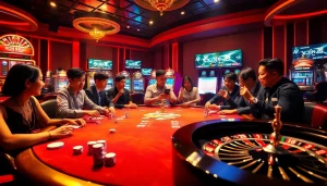 Xôi Xoài TV enhances the casino experience with thrilling card games and dynamic esports screens.