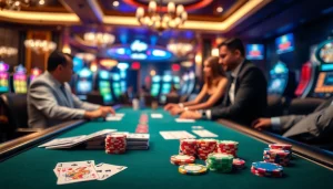 เล่นบาคาร่าในคาสิโนหรูที่มีการ์ดและชิปสวยงาม