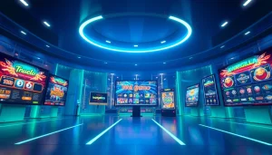 Visualisasi perjudian online yang menarik dengan branding Wargatoto dan elemen interaktif.