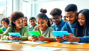 Calculate your NMT score with students in a vibrant classroom.