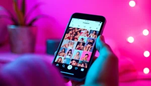 インスタ エロ垢をテーマにした、魅力的なInstagram投稿のコラージュ。鮮やかな色使い。