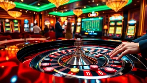Experience the thrill of rr88 đăng nhập with vibrant casino visuals featuring roulette and poker games.