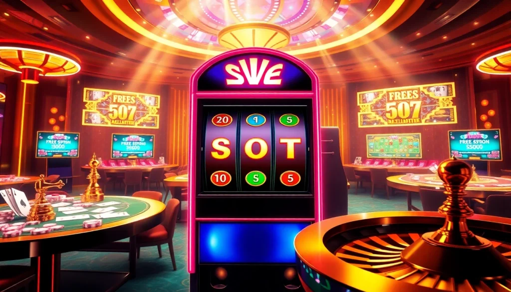 Experience the thrill of winning at PGSLOT with a vibrant casino scene featuring colorful slots and excitement.