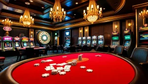 Engaging gamblers at a luxurious poker table with vibrant 88t-themed elements.