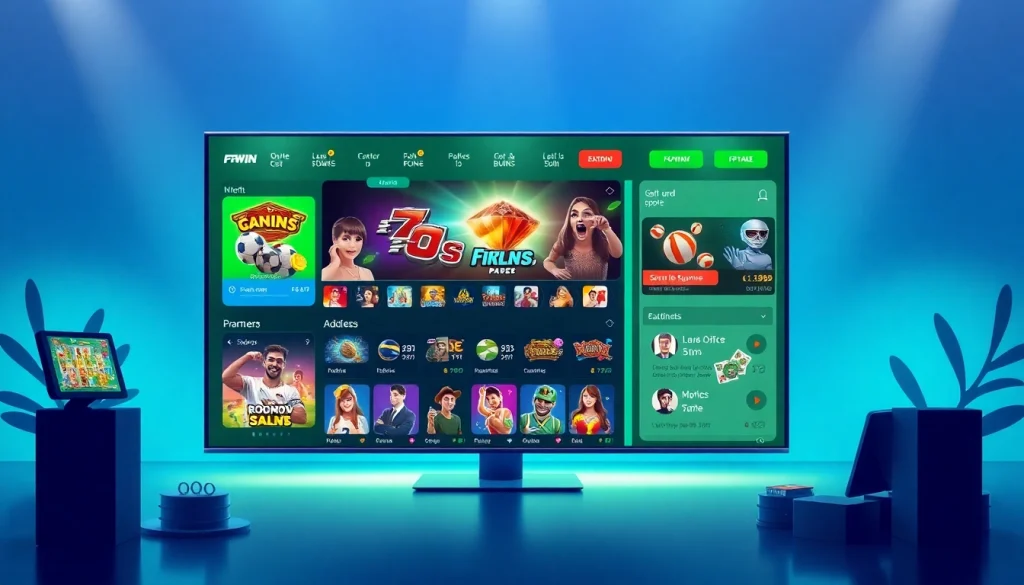 Dynamic online betting experience with FFWIN platform gaming options.