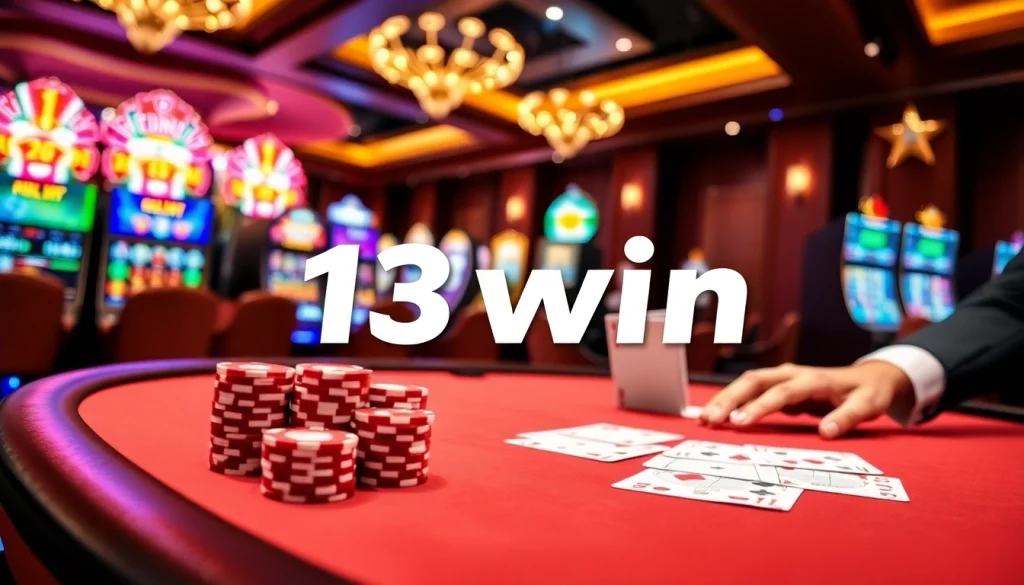 Experience thrilling gameplay at 13win with vibrant poker tables and exciting slot machines.