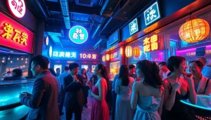 활기찬 밤문화가 돋보이는 제주도유흥 장면, 노래방과 활기찬 손님들이 강조된 이미지입니다.