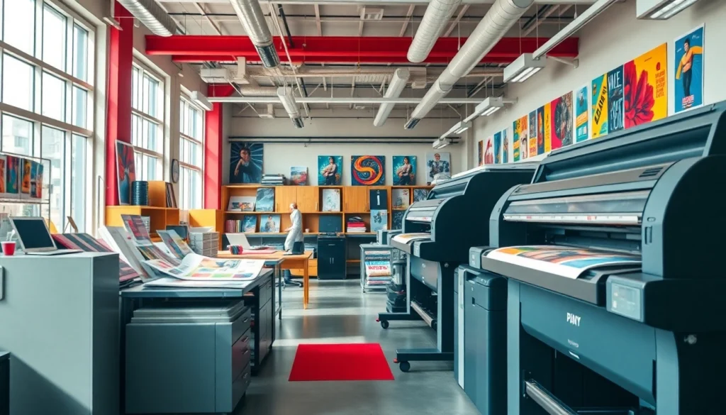 Showcase of budget printing edmonton ab services featuring vibrant prints in a modern office.