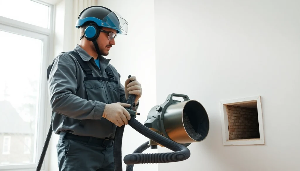 Air Duct Cleaning Service in action by a certified technician improving indoor air quality.