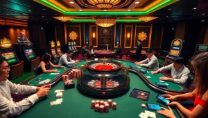 Experience thrilling games at SC88, where players engage in poker and slots in an exciting casino atmosphere.