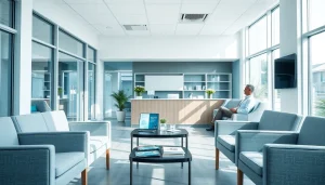 専門的な待合室の環境で示される メンズライフクリニックの口コミと評判