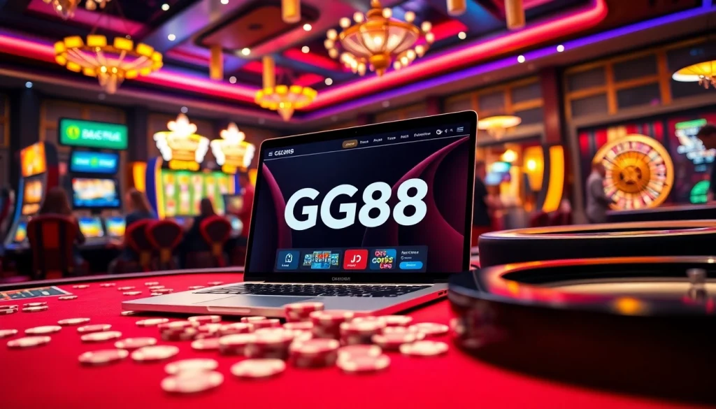 Experience the thrill of GG88 online betting with vibrant casino tables and games.