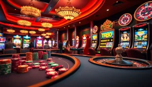 Engage in thrilling online gambling at TR88, featuring vibrant slot machines and immersive poker tables.