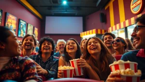 รับชมดูหนังออนไลน์ในโรงภาพยนตร์ที่เต็มไปด้วยความสนุกสนานและเสียงหัวเราะ