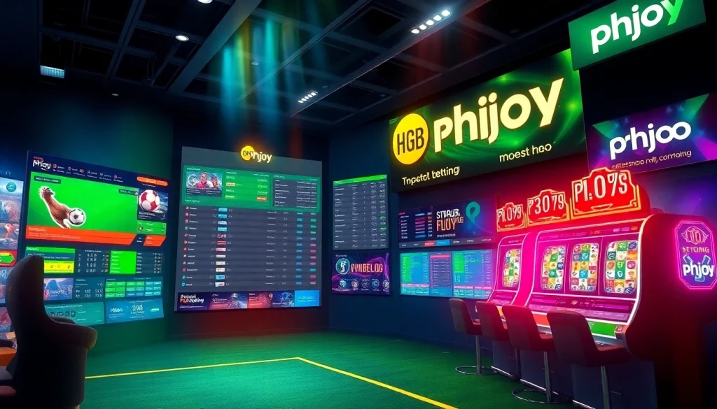 Placing bets on Phjoy's state-of-the-art online platform featuring sports events and promotional offers.
