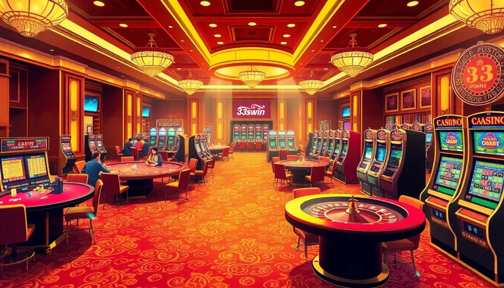 Betting excitement at 33win.com, where players engage with live casino games and slots.