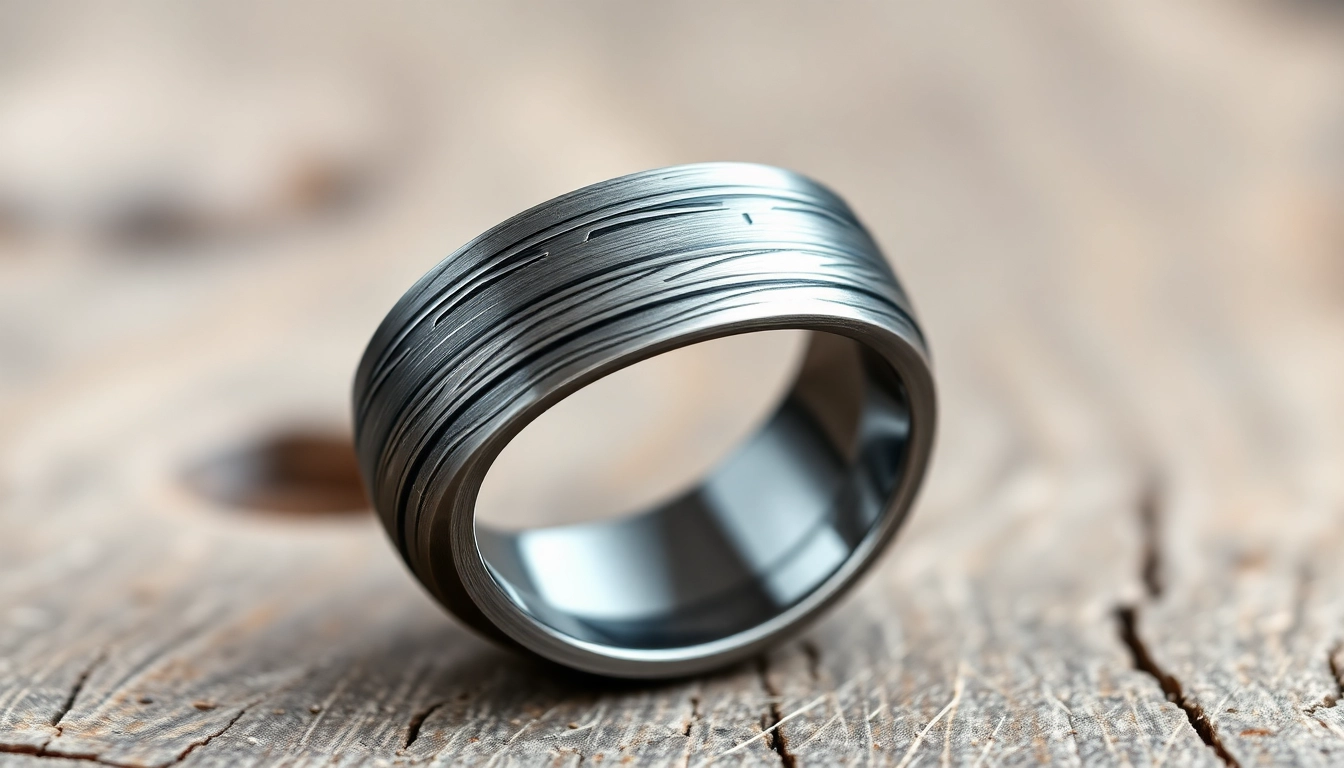 Showcase stunning Gunmetal Wedding Bands for Men with intricate designs and polished finishes. related image